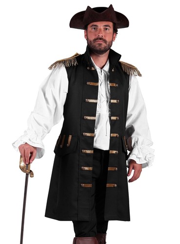 Piratenweste mit epauletten - piratenweste,