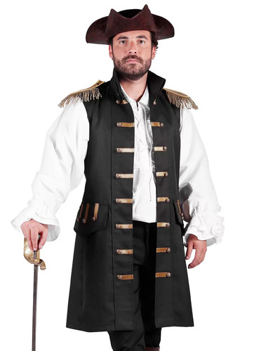 Piratenweste mit epauletten - mit,