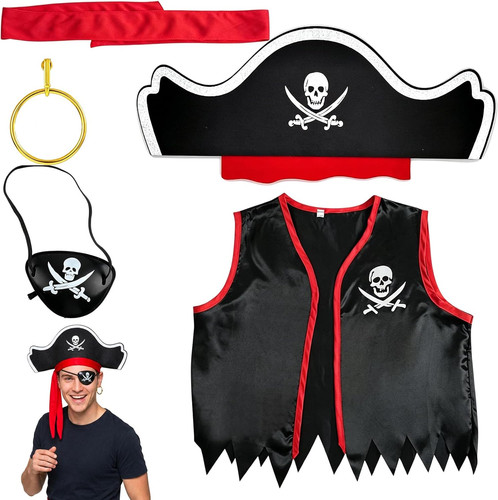 Piratenkostüm set teilig - piratenkostüm,
