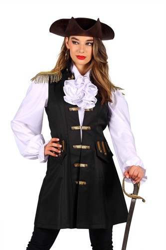 Damen piratin schwarze weste - damen,