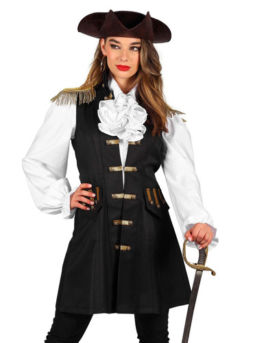 Piratenweste mit epauletten - piratenweste,