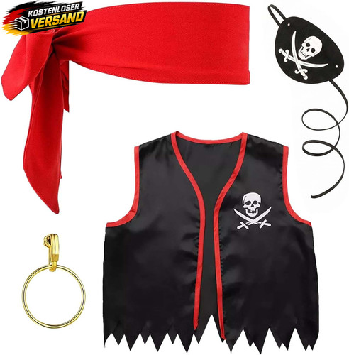 Kinder piratenkostüm set mit - set,
