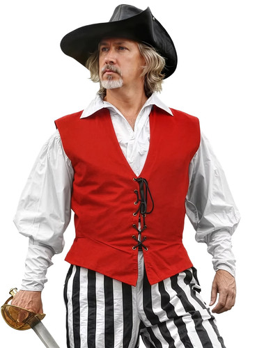 Piratenweste rot auffälige - -,