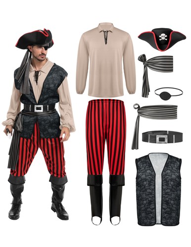 Piratenkostüm herren khaki - herren,